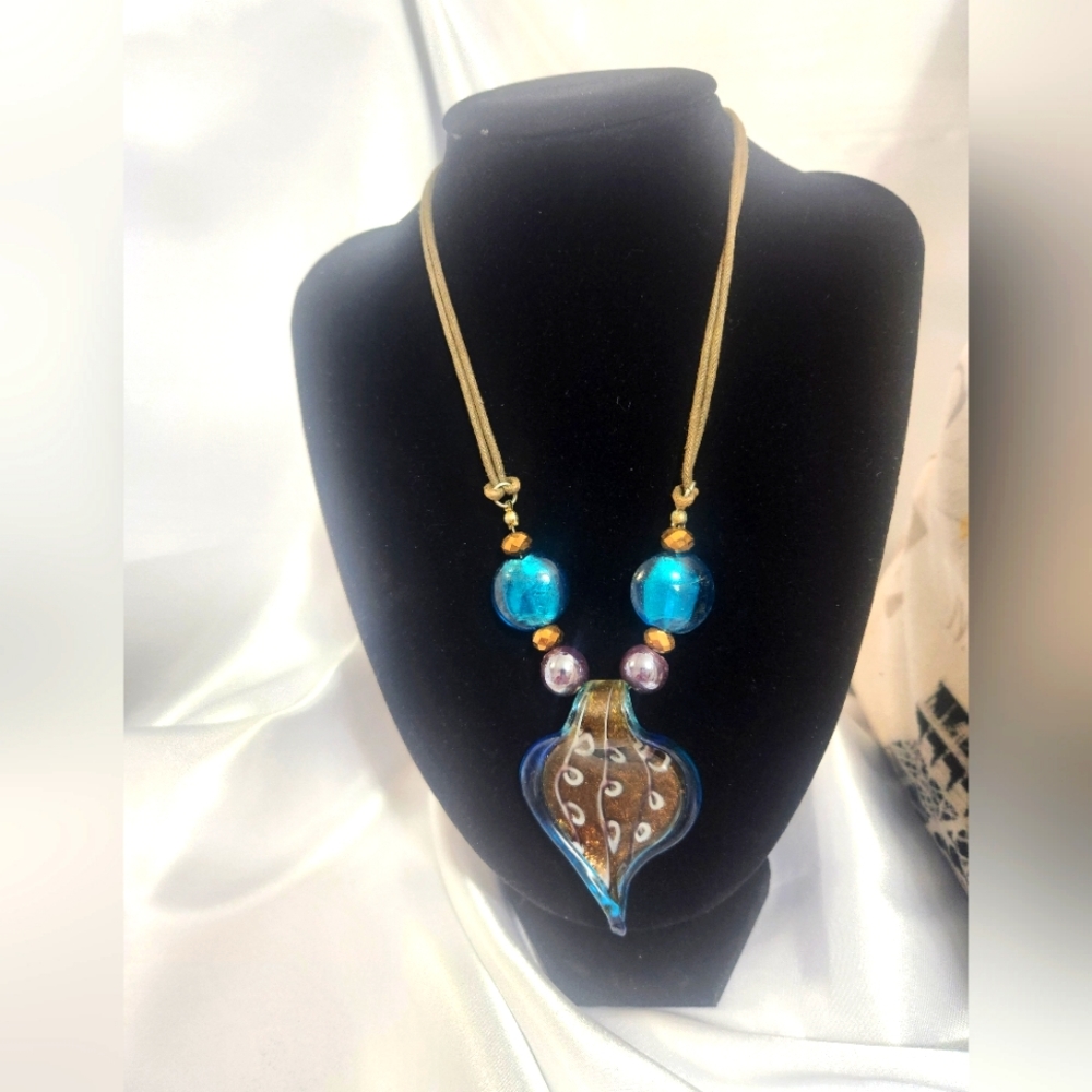 Vintage Acqua Blue Necklace